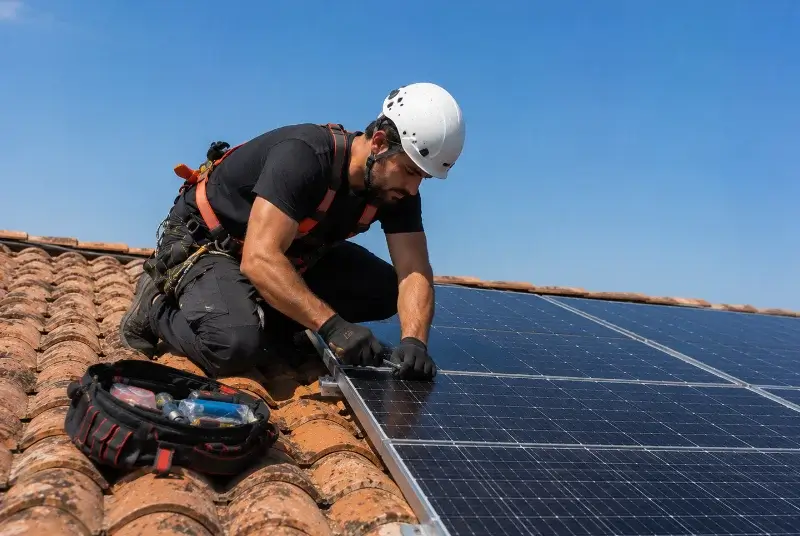 Maintenance et monitoring de panneaux solaires à Arnas